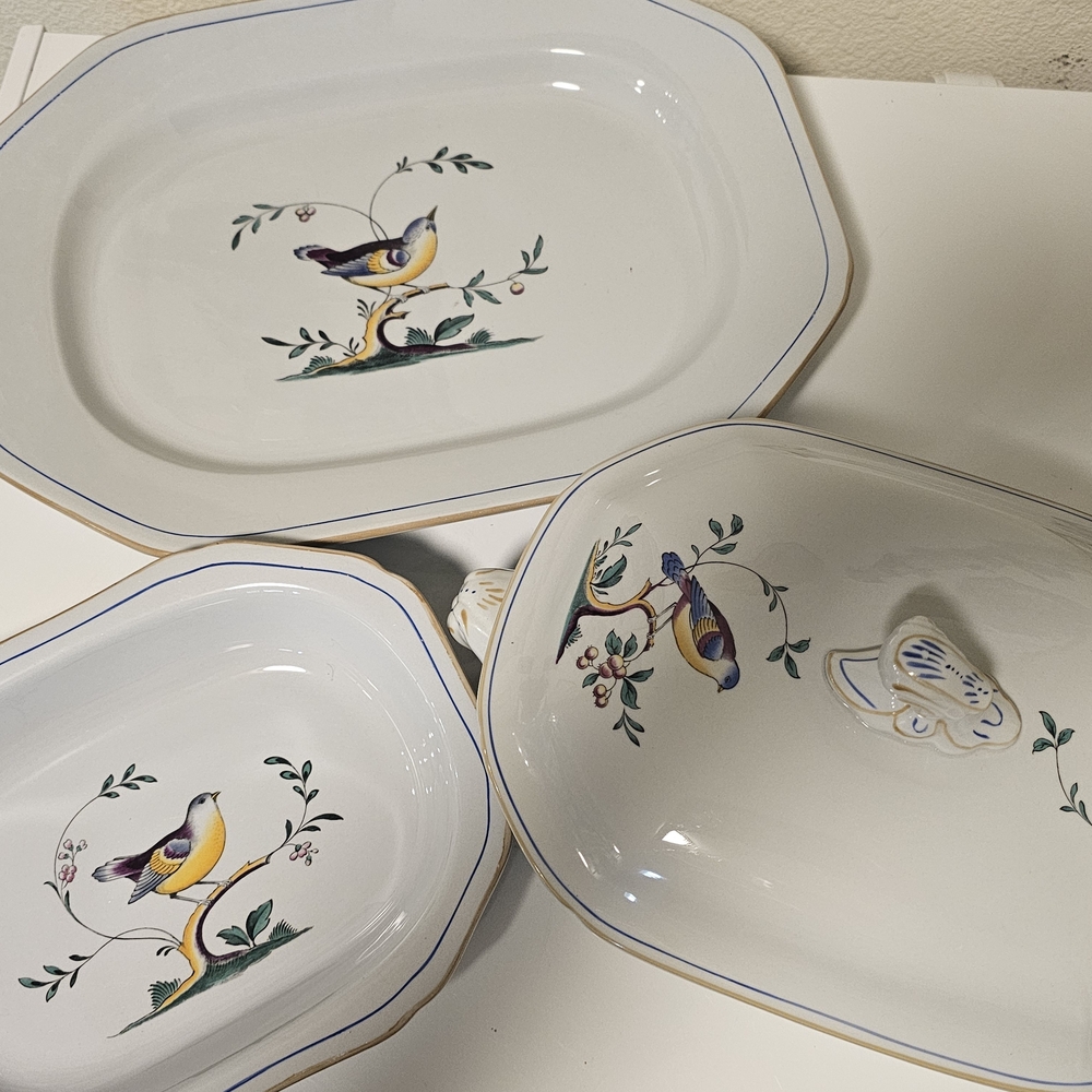 Spode White and Yellow Serveware Platter Set